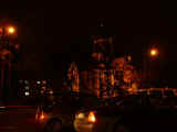 Cerkiew na warszawskiej Pradze - nocą